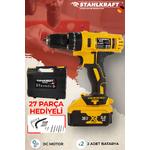 STAHLKRAFT Sth 9156 S  58vf Çift Akülü Li-ion Bataryalı Vidalama Matkap 27 Parça Hediyeli