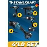 STAHLKRAFT STH 9944 58 VF 4 Lü MAX Plus Set Torklu Vidalama Somun Sıkma + Hilti + Matkap + Taşlama